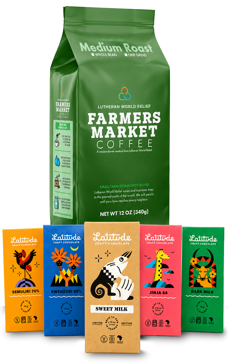 Gift Bundle: 5 Artisanal Chocolate Bars and a 12oz Bag of Coffee