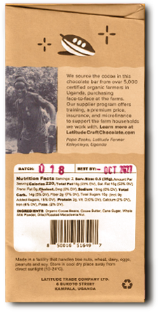 Latitude Sweet Milk Chocolate Bar