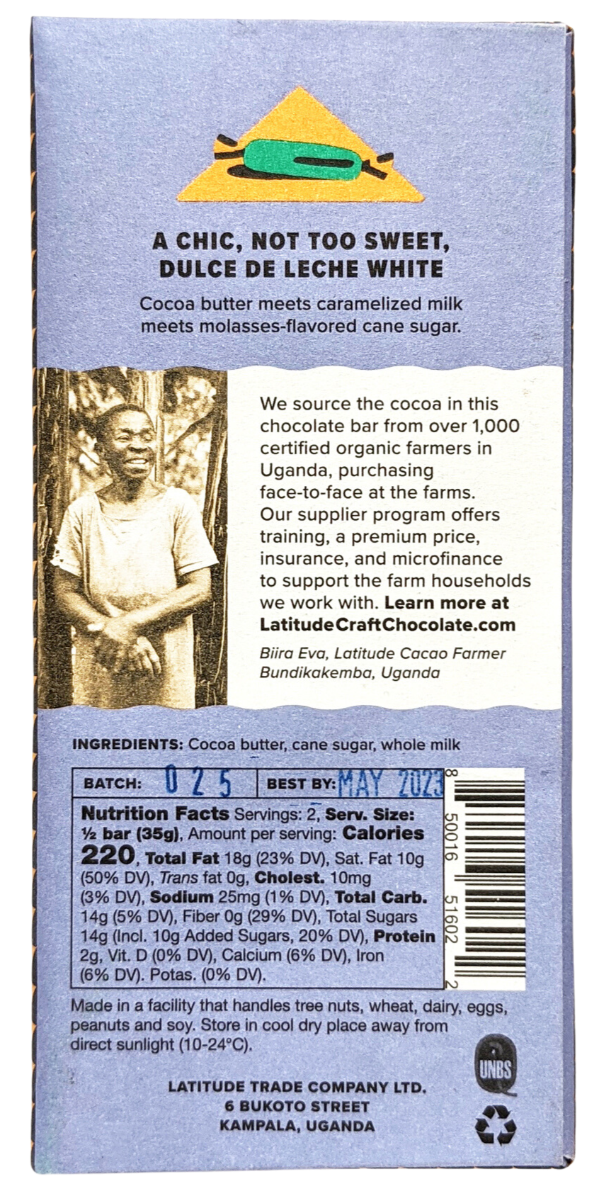Latitude White Caramel Chocolate Bar